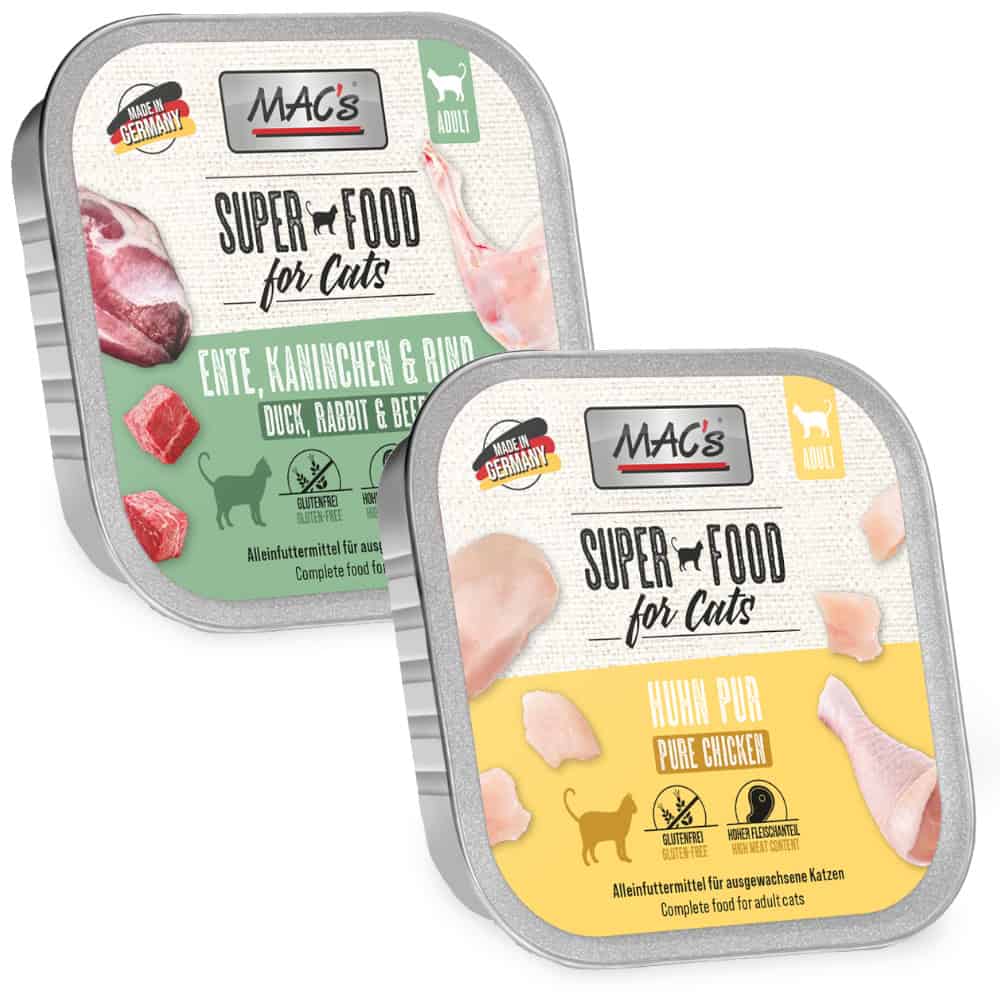 64x100g MAC’s Cat Bowl Mix Puur Kip, Eend, Konijn & Rundvlees kattenvoer nat