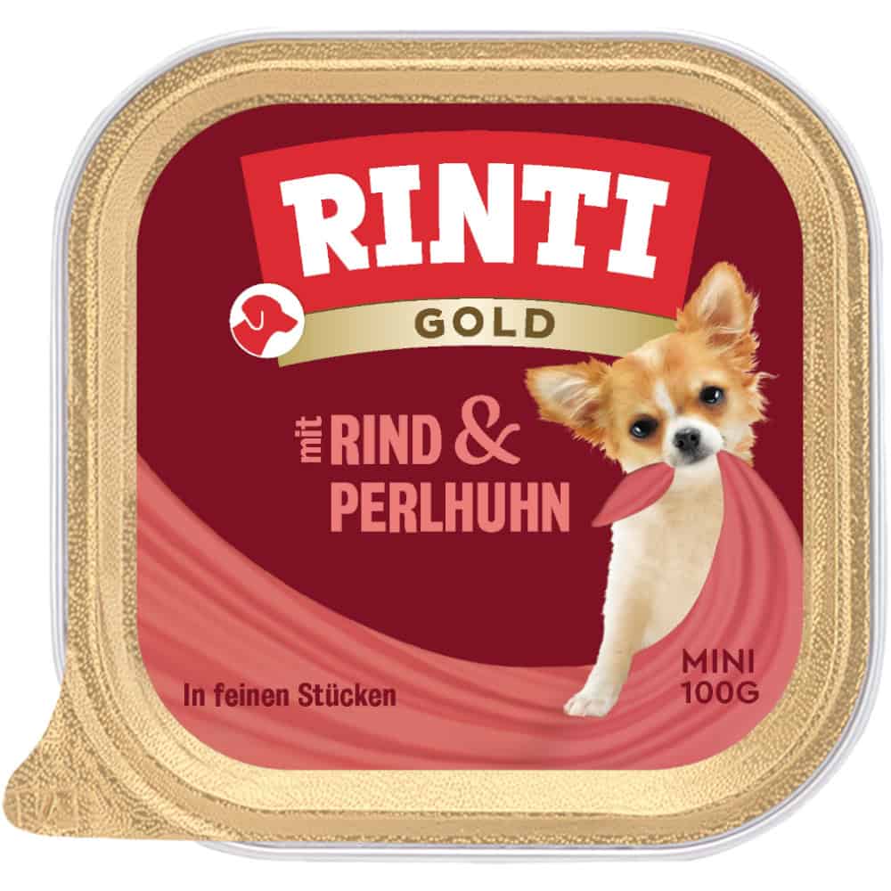Rinti Gold Mini Rund & Parelhoen Hondenvoer – 6 x 100 g