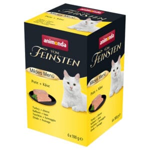 6x100g Mild Menu Adult Kalkoen/Kaas animonda Vom Feinsten Kattenvoer