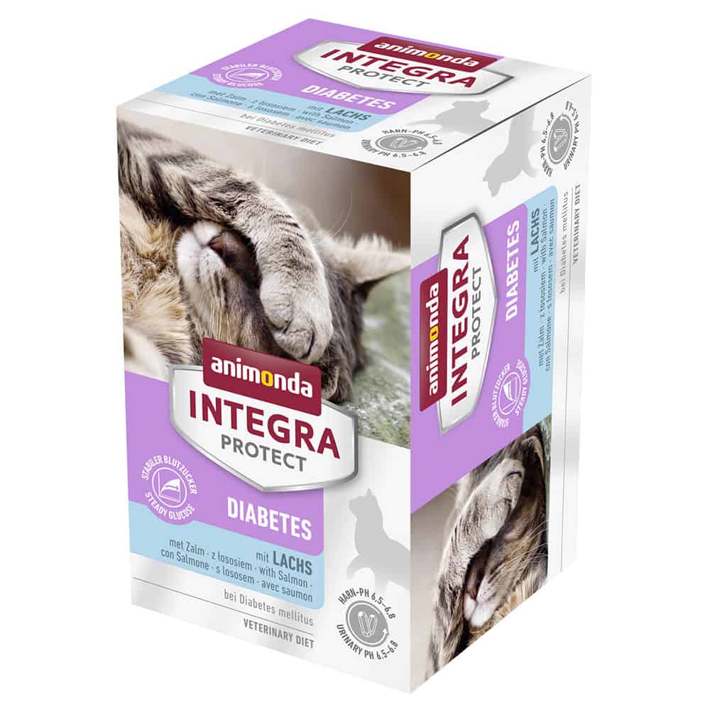 Animonda Integra Protect Adult Diabetes Schaaltje Zalm Kattenvoer – 6 x 100 g