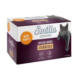 6x100g Puur Kalkoen Smilla Sterilised Kattenvoer nat