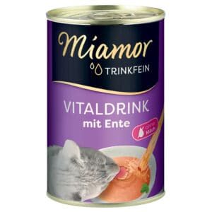 6x135ml Trinkfein Vitaliteitsdrank Eend Miamor Kattenvoer
