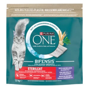 6x1,5kg PURINA ONE SterilCat Koolvis droogvoer voor katten