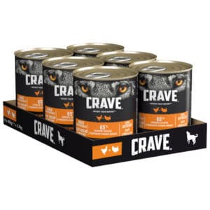6x400g Adult Kip en Kalkoen Crave Hondenvoer