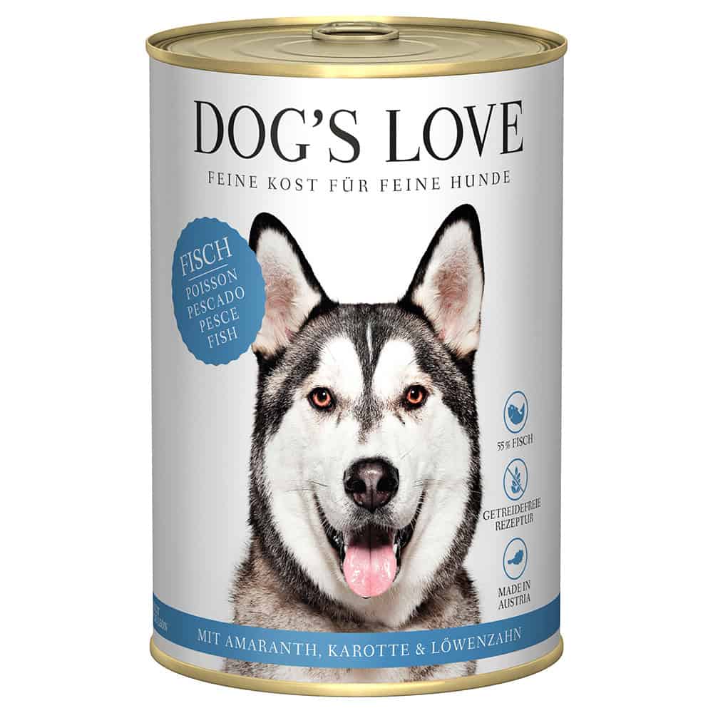 6x 400g Dog’s Love Adult Visvoer Nat