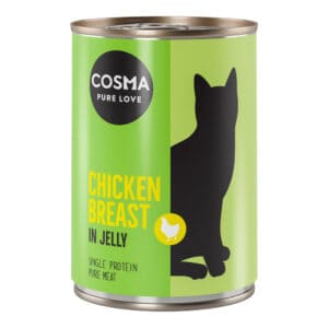 6x400g Kippenborst in Gelei Cosma Original Kattenvoer