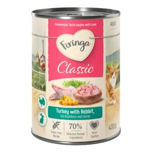 6x400g Konijn/Kalkoen Classic Meat Menu Feringa Kattenvoer
