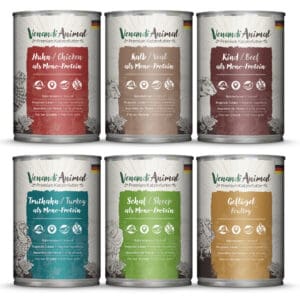 6x 400g Mix II Mixpack Venandi Animal nat kattenvoer