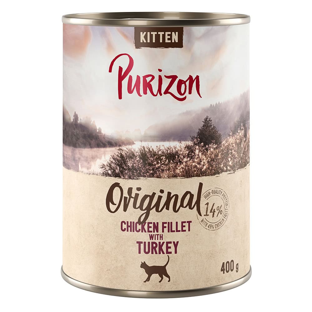 6x400g Purizon Original Kipfilet met Kalkoen Kitten Natvoer