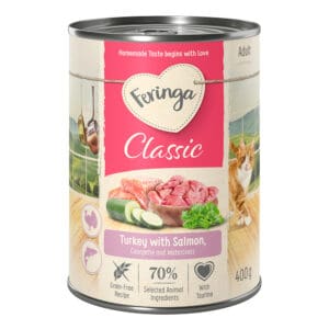 6x400g Zalm/Kalkoen Classic Meat Menu Feringa Kattenvoer