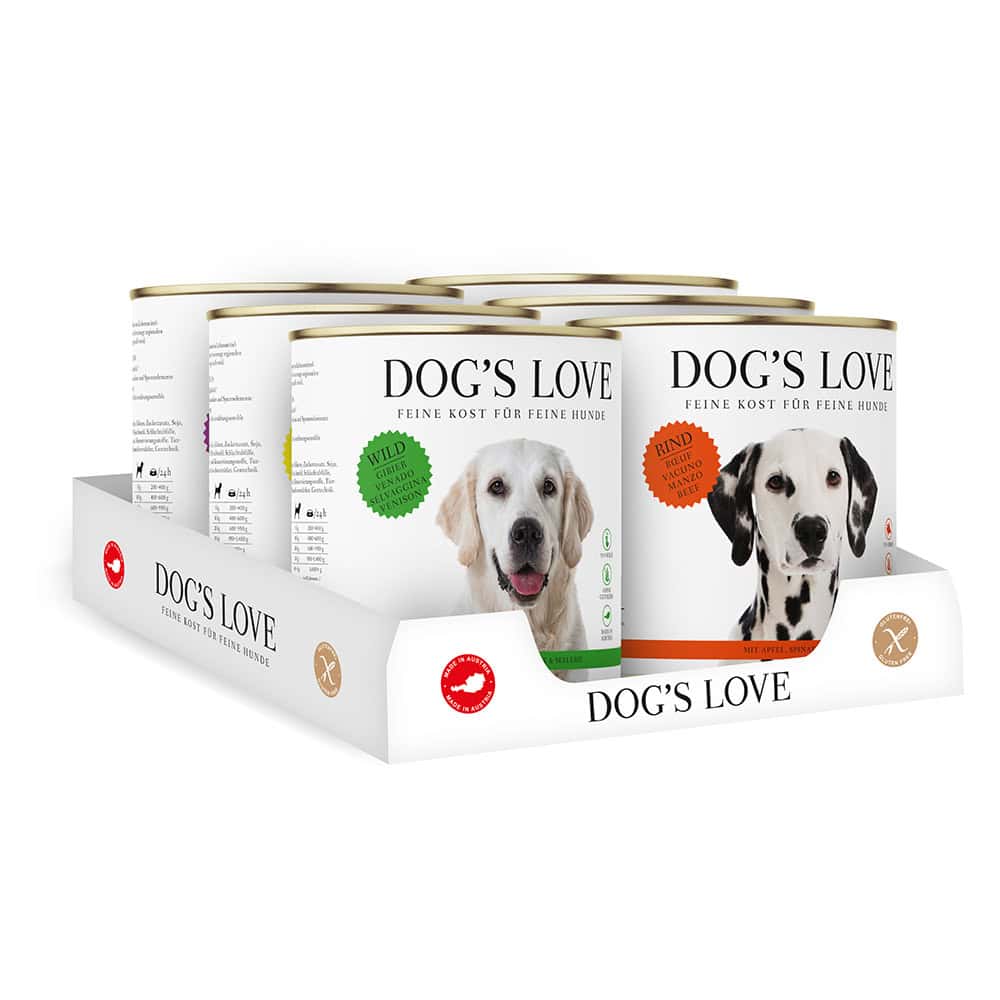 6x 800g Dog’s Love Adult Mix (6 soorten) nat hondenvoer