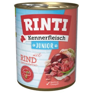 Rinti Kennerfleisch Junior Rund Hondenvoer – 6 x 800 g