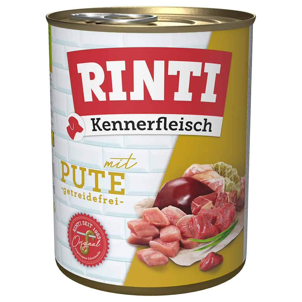 6x800g “Kennerfleisch” Kalkoen RINTI Hondenvoer