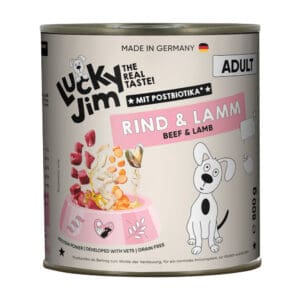 6x800g Lucky Jim Adult Rundvlees & Lam natvoer voor honden