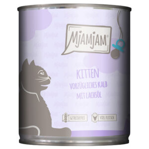 6x800g MjAMjAM Kitten Excellent Kalf met zalmolie nat kattenvoer