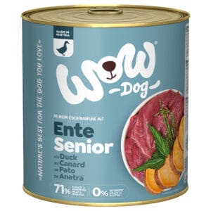 6x 800g WOW Senior Eend Hondevoer nat