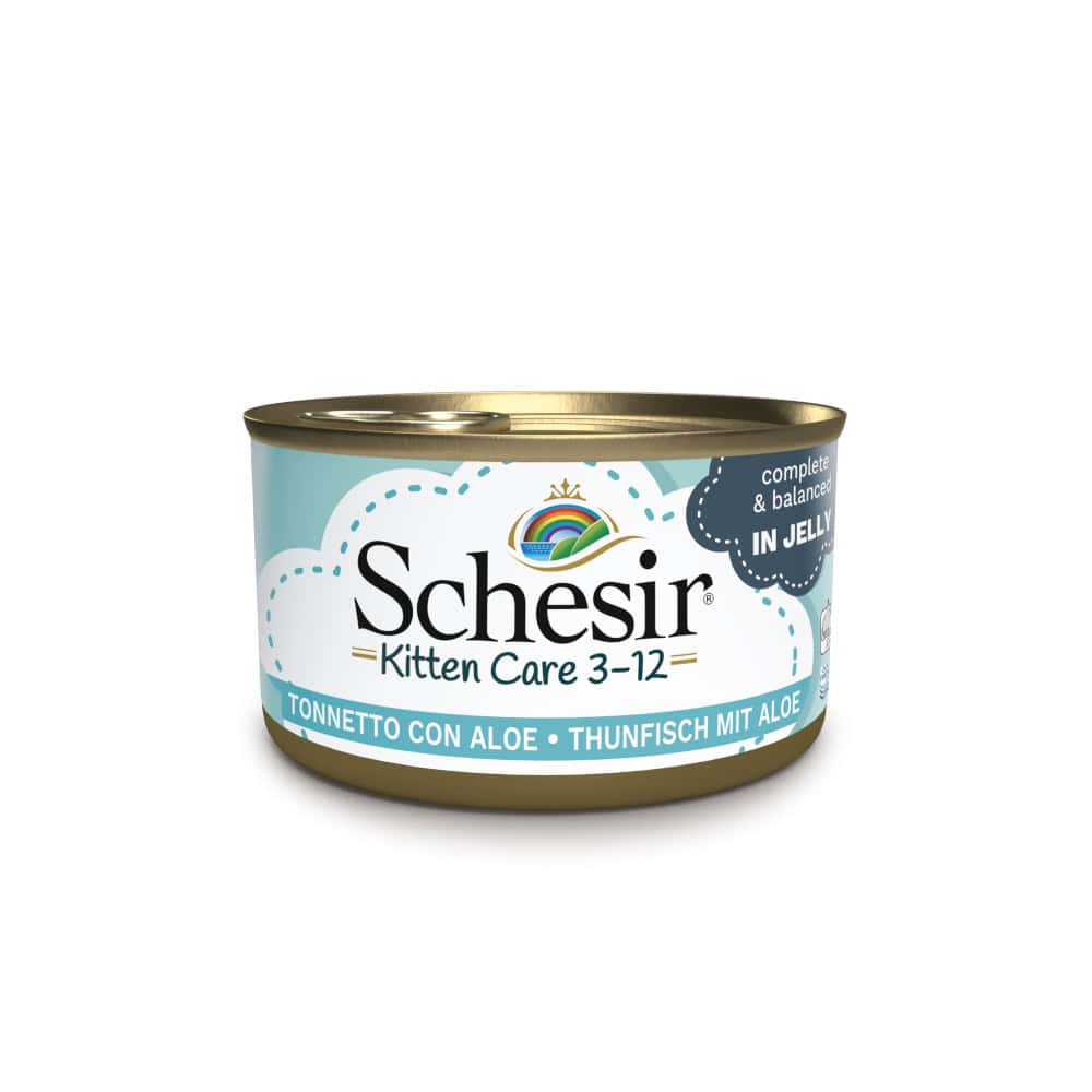 Schesir Kitten Tonijn met Aloë in Gelei Kattenvoer – 6 x 85 g