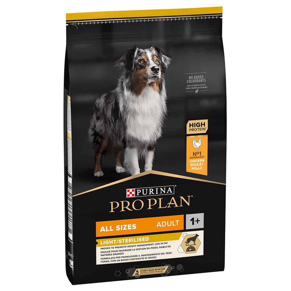 Pro Plan All Size Adult Light/Sterilised Optiweight Kip & Rijst Hondenvoer – 7 kg