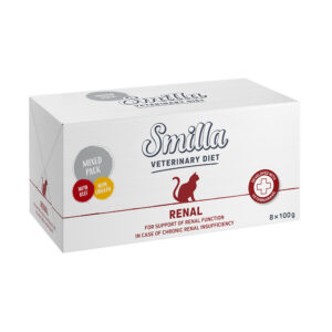 8x100g Smilla Veterinary Diet Mixpakket Renal Kip + Rund Katten natvoer