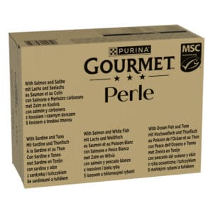 96x85g Vismix in Saus Gourmet Perle Kattenvoer