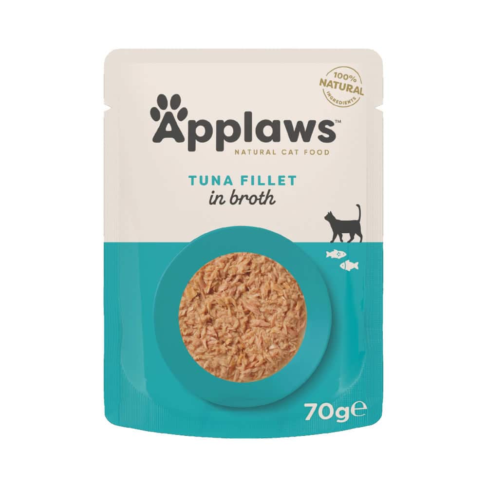 Applaws Maaltijdzakjes in Bouillon Voordeelpakket 12 x 70 g Kattenvoer – Tonijnfilet