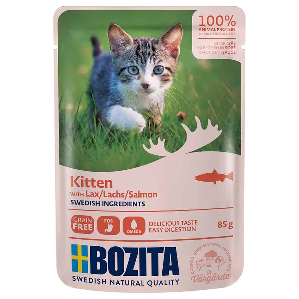 Bozita Hapjes in Saus Kitten Kattenvoer – Zalm – 12 x 85 g