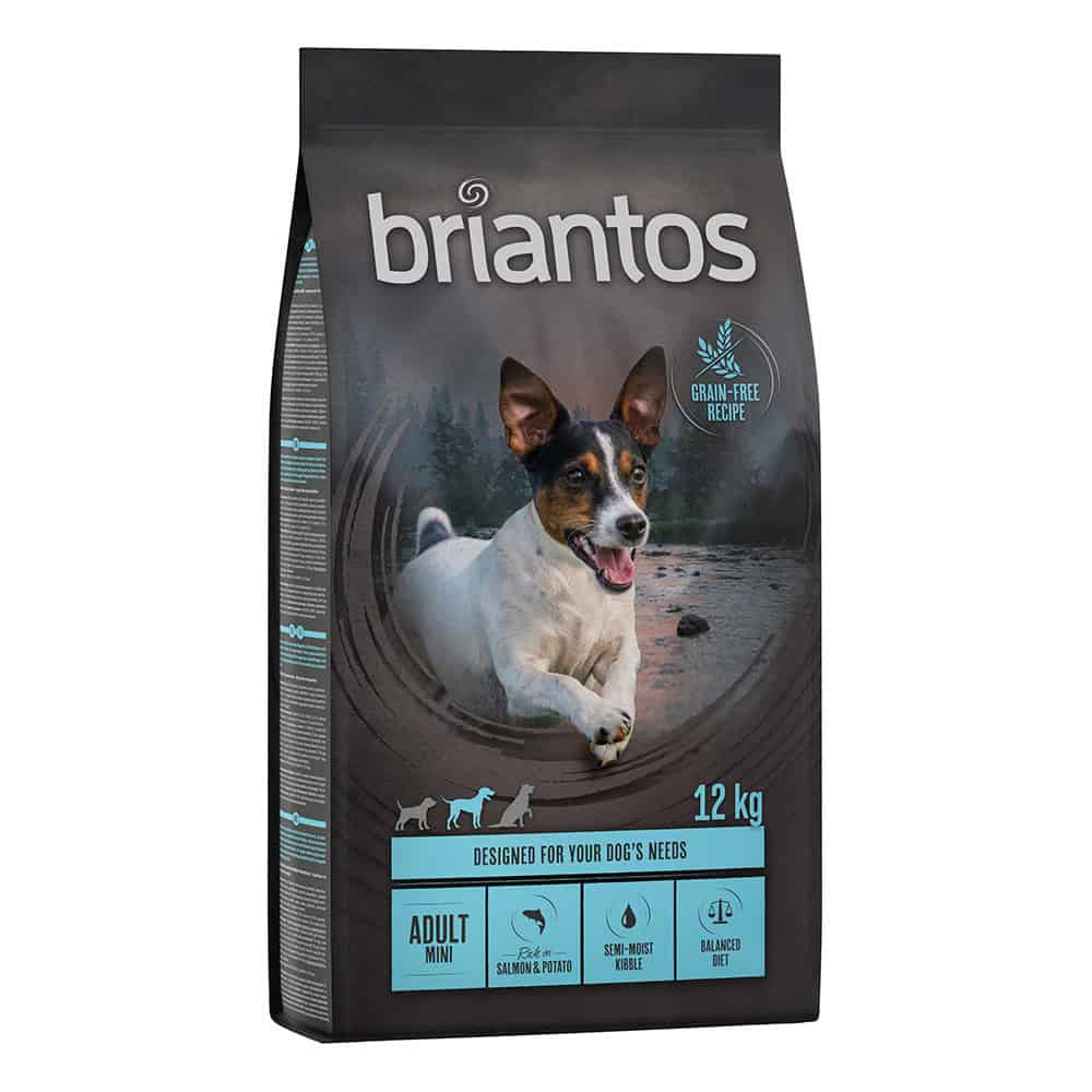 Briantos Adult Mini Zalm & Aardappel – Graanvrij Hondenvoer – 12 kg