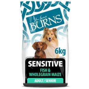 Burns Adult & Senior Sensitive – Vis & Volkoren Maïs – 6 kg