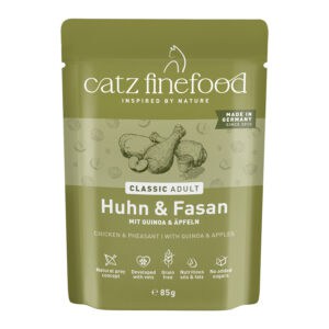 catz finefood Puur Maaltijdzakjes 8 x 85 g Kattenvoer - Kip & fazant