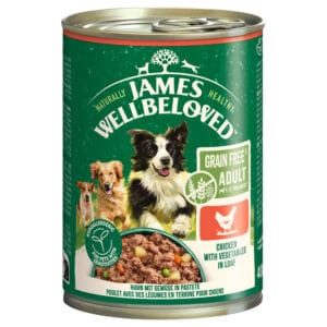 James Wellbeloved Adult DogGrain Free Hypoallergenic Kip in Paté natvoer voor honden – 4,8 kg