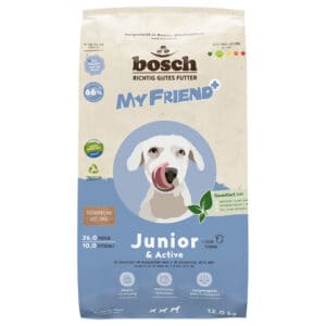 Dubbelpak 2 x 12kg My Friend+ Dog Junior & Active hondenvoer droog