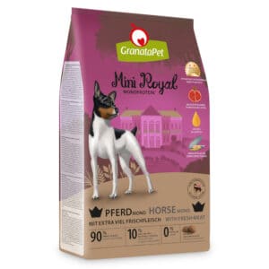 Dubbelpak: 2x 1kg GranataPet Mini Royal Monoprotein Paard droog hondenvoer