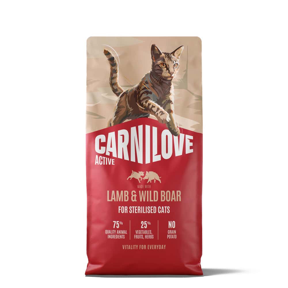 Dubbelpak: 2x 6 kg Carnilove Active Adult Sterilised met lam & wildzwijn droog kattenvoer