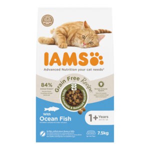 Dubbelpak: 2x7,5kg IAMS Advanced Nutrition Graanvrij met zeevis droogvoer voor katten