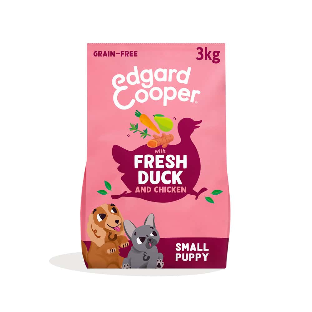 Edgard & Cooper Kleine Puppy Eend & Kip graanvrij – 3 kg