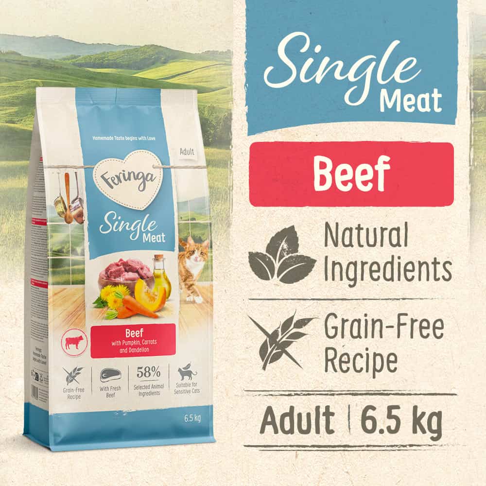 Feringa Adult Enkelvoudig Vlees Rundvlees (Klassiek Vlees Rundvlees) – Nieuw Receptuur – 13 kg