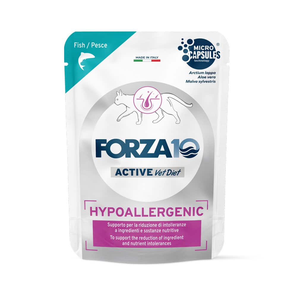 Forza10 Active Line Cat Forza 10 Hypoallergenic Active Vet Diet voor katten – Vis – 12 x 80 g