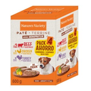 Gemengd pakket Nature's Variety Paté No Grain Mini 4 x 150 g Rund, Kip, Kalkoen 16 x 150 g