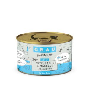 GRAU Adult Graanvrij 6 x 200 g Kattenvoer - Kalkoen, Zalm & Makreel