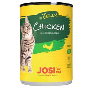 JosiCat Natvoer in Gelei 12 x 400 g Kattenvoer Kip