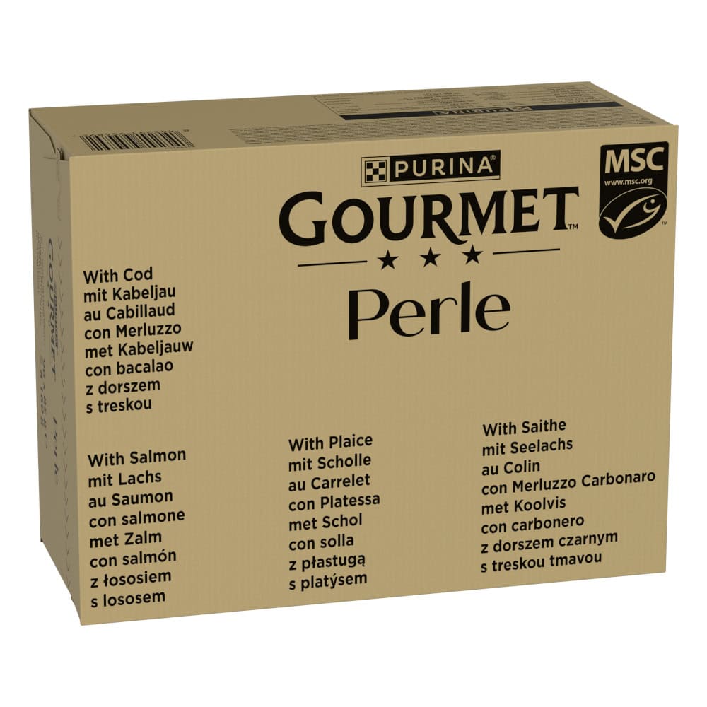 Gourmet Jumbopack Perle – Ocean Flakes in Saus (4 Soorten) – 96 x 85 g