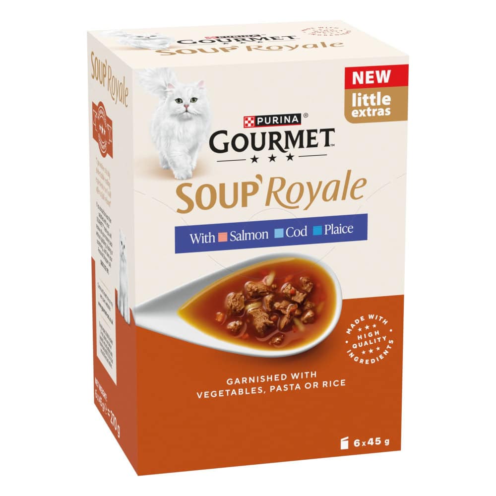 Megapack 24x45g Gourmet Soup Royale Visselectie nat kattenvoer