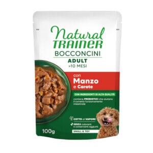 Natural trainer Bocconcini Adult Small & Toy Hapjes in Saus - Rundvlees – 100 g