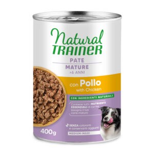 Natural Trainer Paté Medium & Maxi Mature - Voordeelpakket: 12 x 400 g Kip