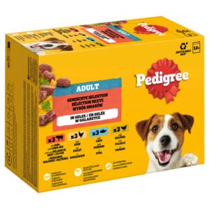 Pedigree Maaltijdzakjes Multipack - Voordeelpakket: Gemengde selectie in gelei (4 soorten) 48 x 100 g