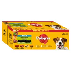 Pedigree natvoerzakjes 40 x 100 g - Gemengde selectie met Groenten in saus (4 varianten)