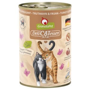 Probeerpakket GranataPet DeliCatessen 24 x 400 g Kattenvoer - Kalkoen & Fazant
