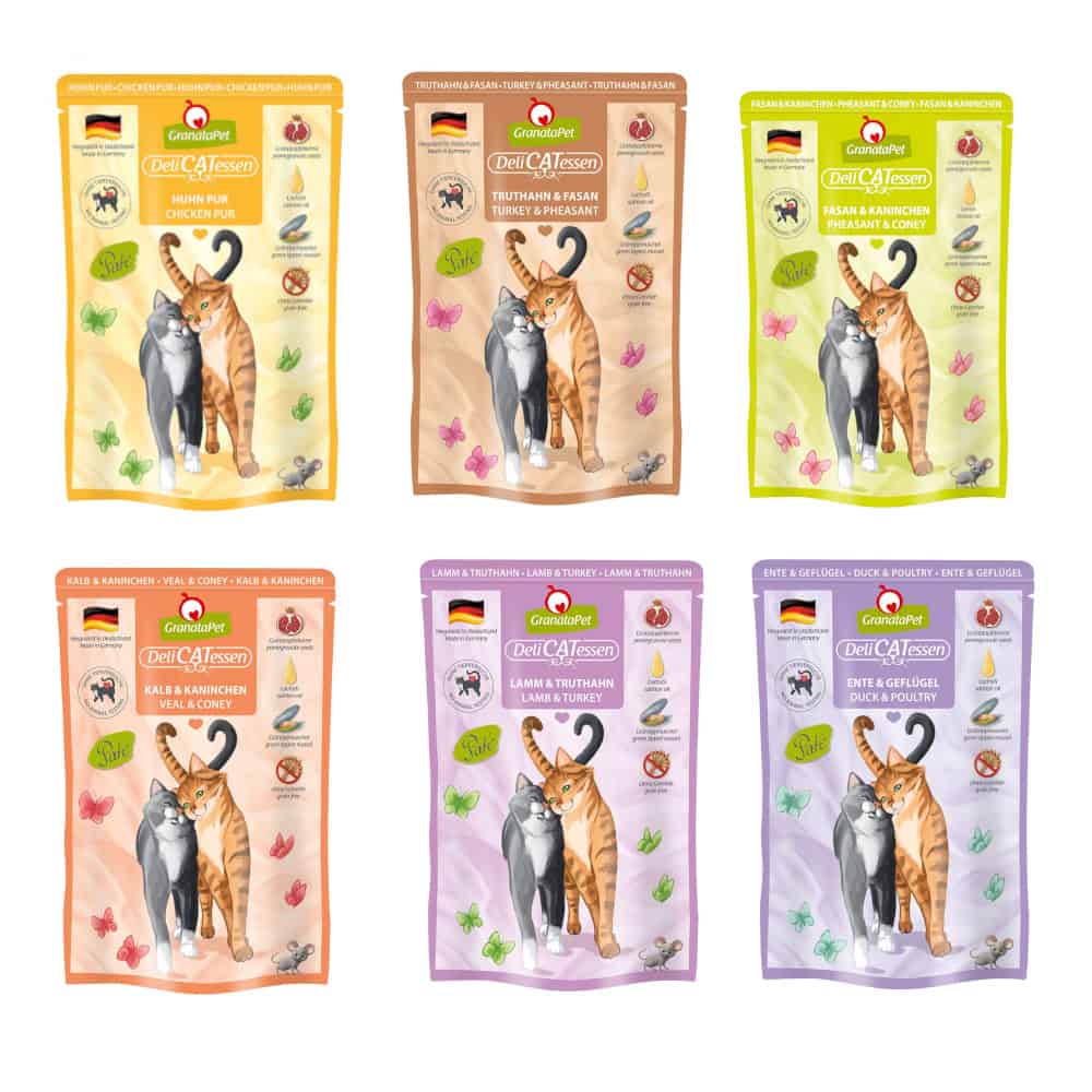 Probeerpakket GranataPet DeliCatessen Pouch 24 x 85 g Kattenvoer – Probeerpakket III