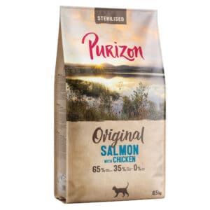 Purizon Gesteriliseerde Adult Zalm met Kip - graanvrij - Nieuw Recept Dubbelpak 2 x 6.5 kg