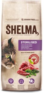 Shelma Premium Kattenvoer - Kattenbrokken rijk aan Verse Rund - 8 kg - Graanvrij - Hoog vleesgehalte